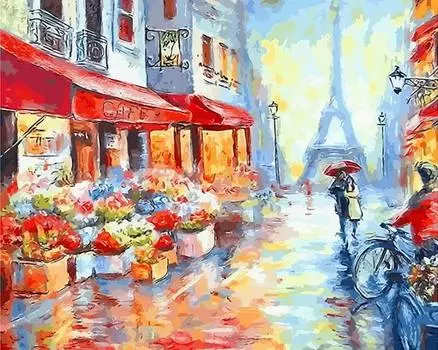 Картина по номерам «Вдвоем по Парижу»