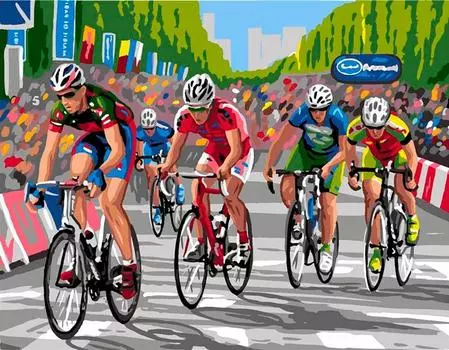 Картина по номерам «Велопробег»