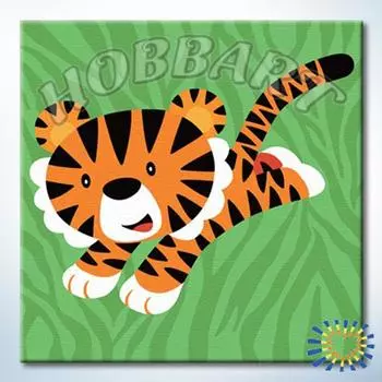 Картина по номерам «Веселые зверюшки. Алле-оп!»