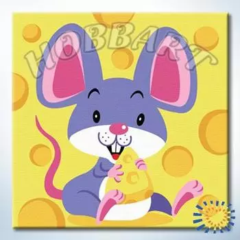 Картина по номерам «Веселые зверюшки. Сыыыр!»