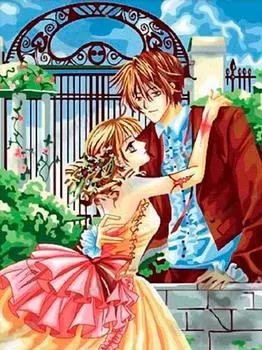 Картина по номерам «Влюбленные в саду»