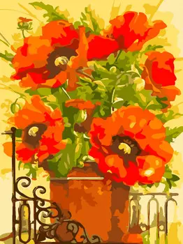 Картина по номерам «Яркие маки»