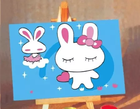 Картина по номерам «Зайки»