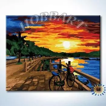 Картина по номерам «Закатная набережная»