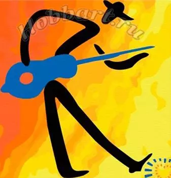 Картина по номерам «Жаркие мелодии. Гитарист»