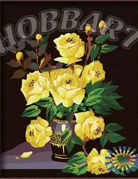 Картина по номерам «Желтая роза»