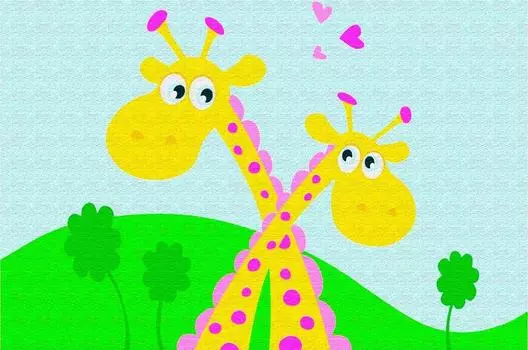 Картина по номерам «Жирафики»