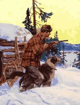 Картина по номерам «Зимняя охота»