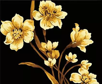 Картина по номерам «Золотой отблеск»