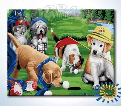 Картина по номерам «Звериный гольф»