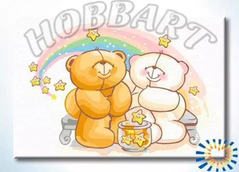 Картина по номерам «Звездные мишки»