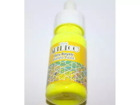 Краска для эбру желтая (неоновая) 30 мл, ArtDeco