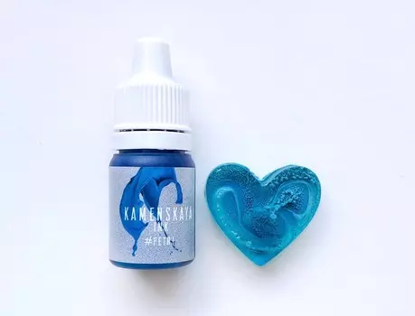 Краска для Петри Изумрудно-голубой 5 мл, Kamenskaya Ink