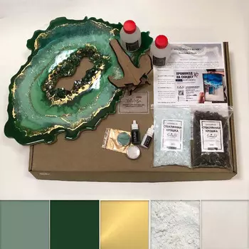 Набор для создания картины эпоксидной смолой ResinArtBox Geode 001