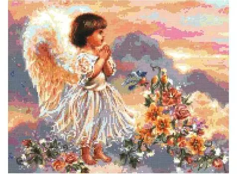 Набор для вышивания «Ангел с цветами»