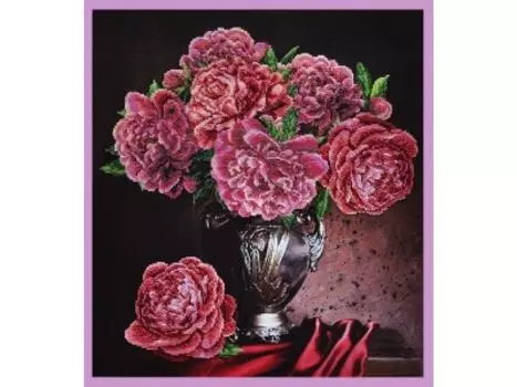 Набор для вышивания бисером «Бархатные пионы»
