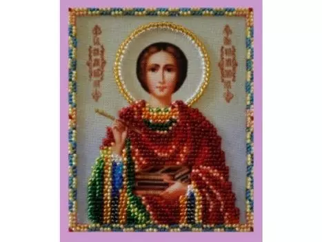 Набор для вышивания бисером Миниатюрная икона «Святой Пантелеймон целитель»