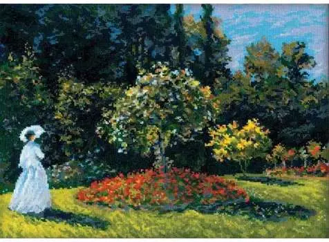 Набор для вышивания «Дама в саду» по мотивам картины К.Моне