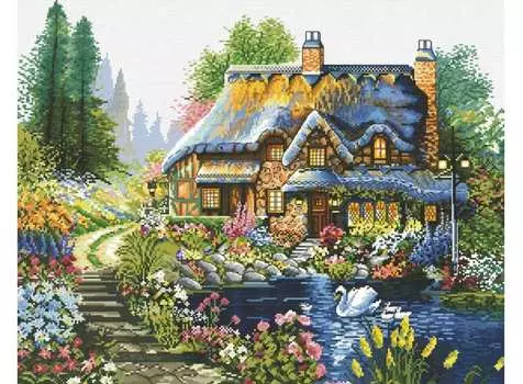 Набор для вышивания «Домик у пруда»