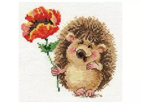 Набор для вышивания «Ежик с маком»