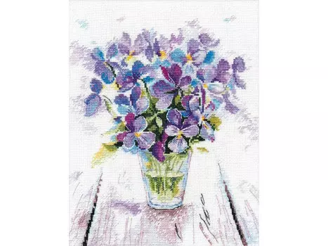Набор для вышивания «Голубые виолы»