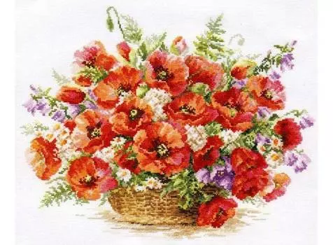 Набор для вышивания «Корзина маков»