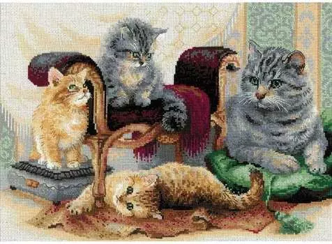Набор для вышивания «Кошачье семейство»