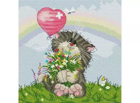 Набор для вышивания «Кот с букетом»