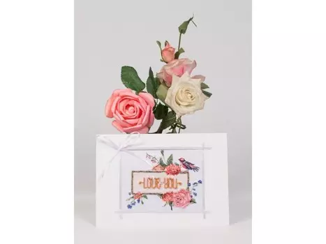 Набор для вышивания «Люблю тебя» (открытка)