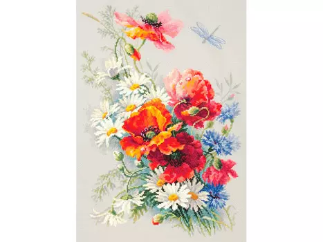 Набор для вышивания «Маки и ромашки»
