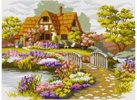 Набор для вышивания «Мостик в цветах»