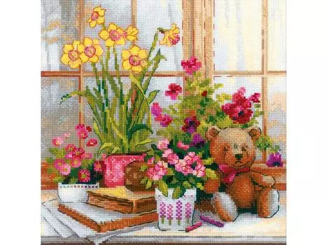 Набор для вышивания «Нарциссы на окошке»