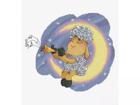 Набор для вышивания «Овечка на Луне»