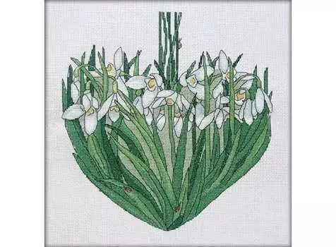 Набор для вышивания «Подснежники сердце. Март»