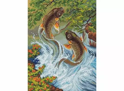 Набор для вышивания «Прыгающие карпы»