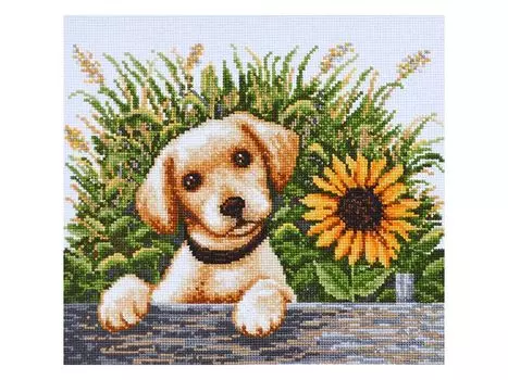 Набор для вышивания «Щенок в траве»