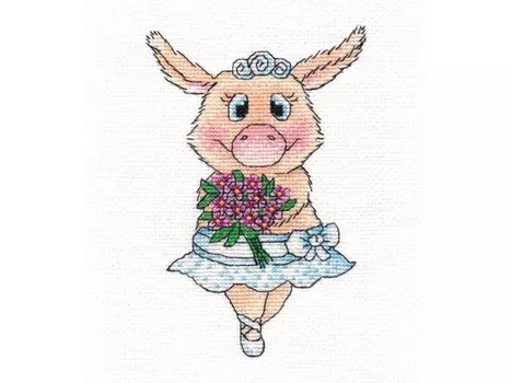 Набор для вышивания «Свинка-балерина»