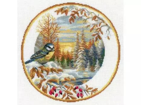 Набор для вышивания «Тарелка с синицей»