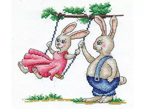 Набор для вышивания «Зайки. Первое свидание»