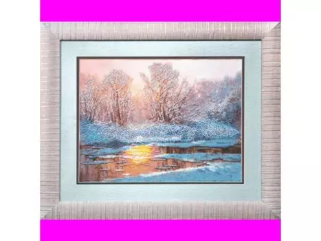 Набор для вышивки бисером «Зимнее озеро»