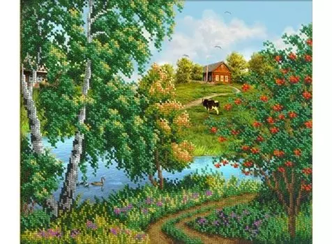 Набор вышивки бисером «Деревенька»