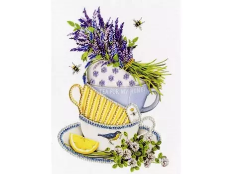 Набор вышивки бисером «Лавандовый чай»