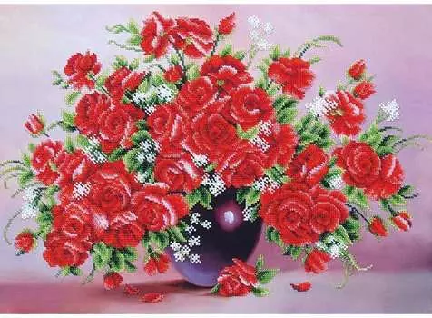 Набор вышивки бисером «Миллион алых роз»