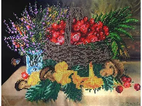 Набор вышивки бисером «Натюрморт с грибами»