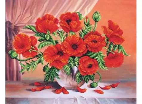 Набор вышивки бисером «Огненные маки»