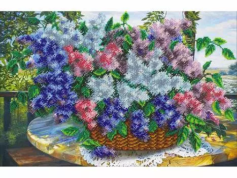 Набор вышивки бисером «Охапка сирени»