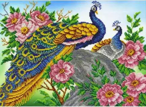 Набор вышивки бисером «Павлины»