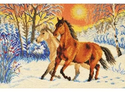 Набор вышивки бисером «Первый снег»