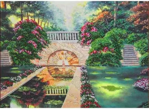 Набор вышивки бисером «Пруд в парке»