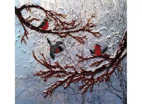 Набор вышивки бисером «Снегири»